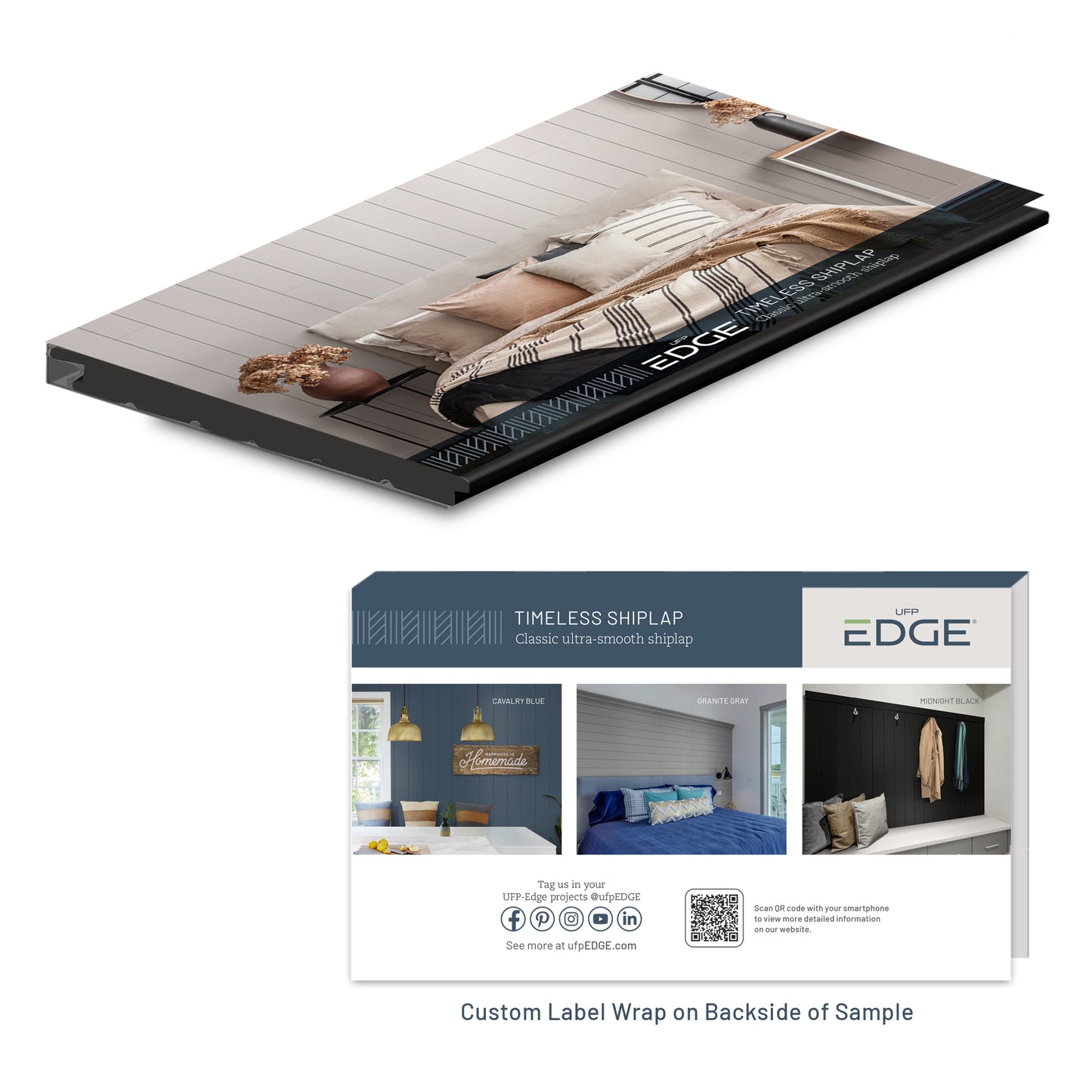 Timeless 1x8" Sample - Midnight Black